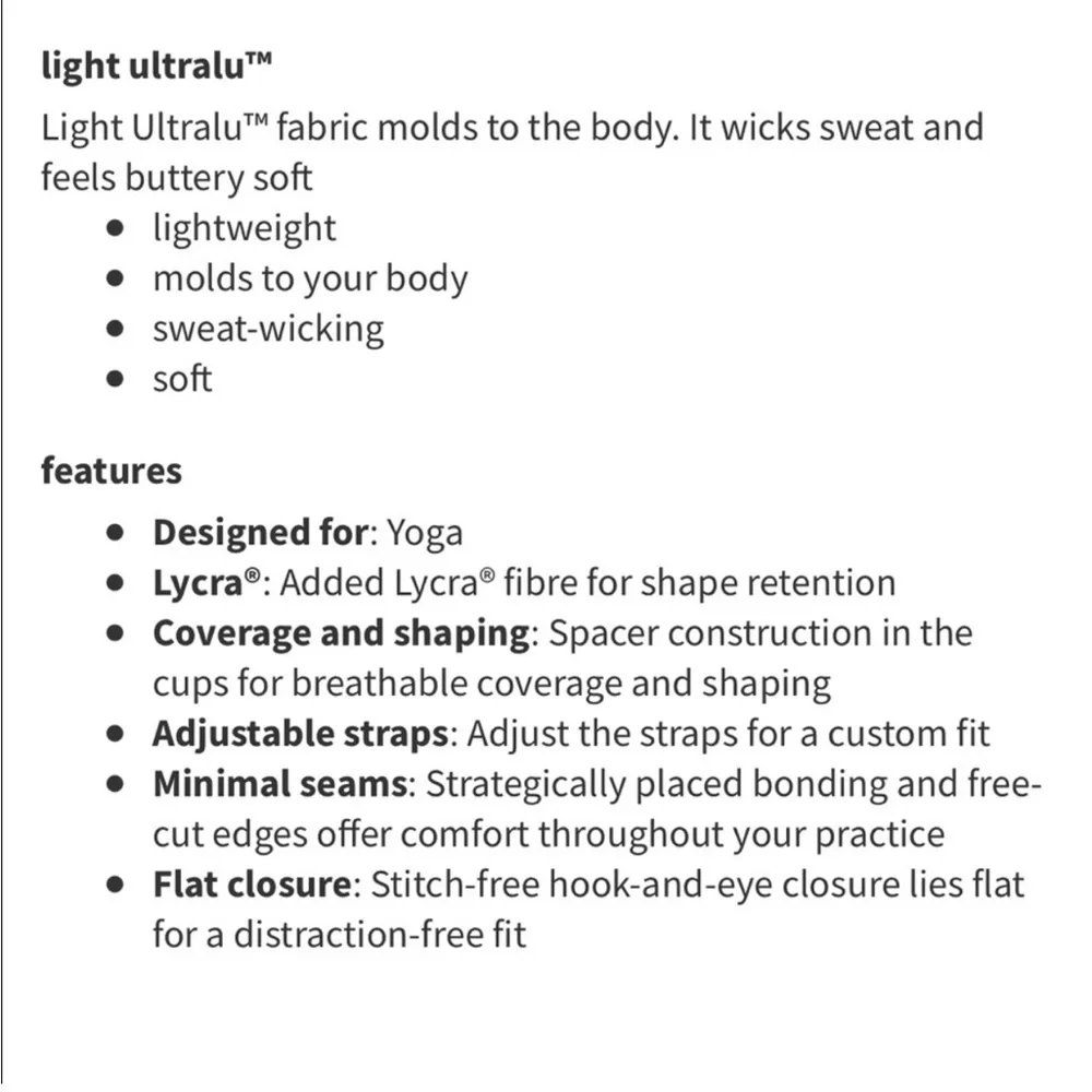 LULULEMON Hold True Bra in Garnet Size 32D - Picture 3 of 13